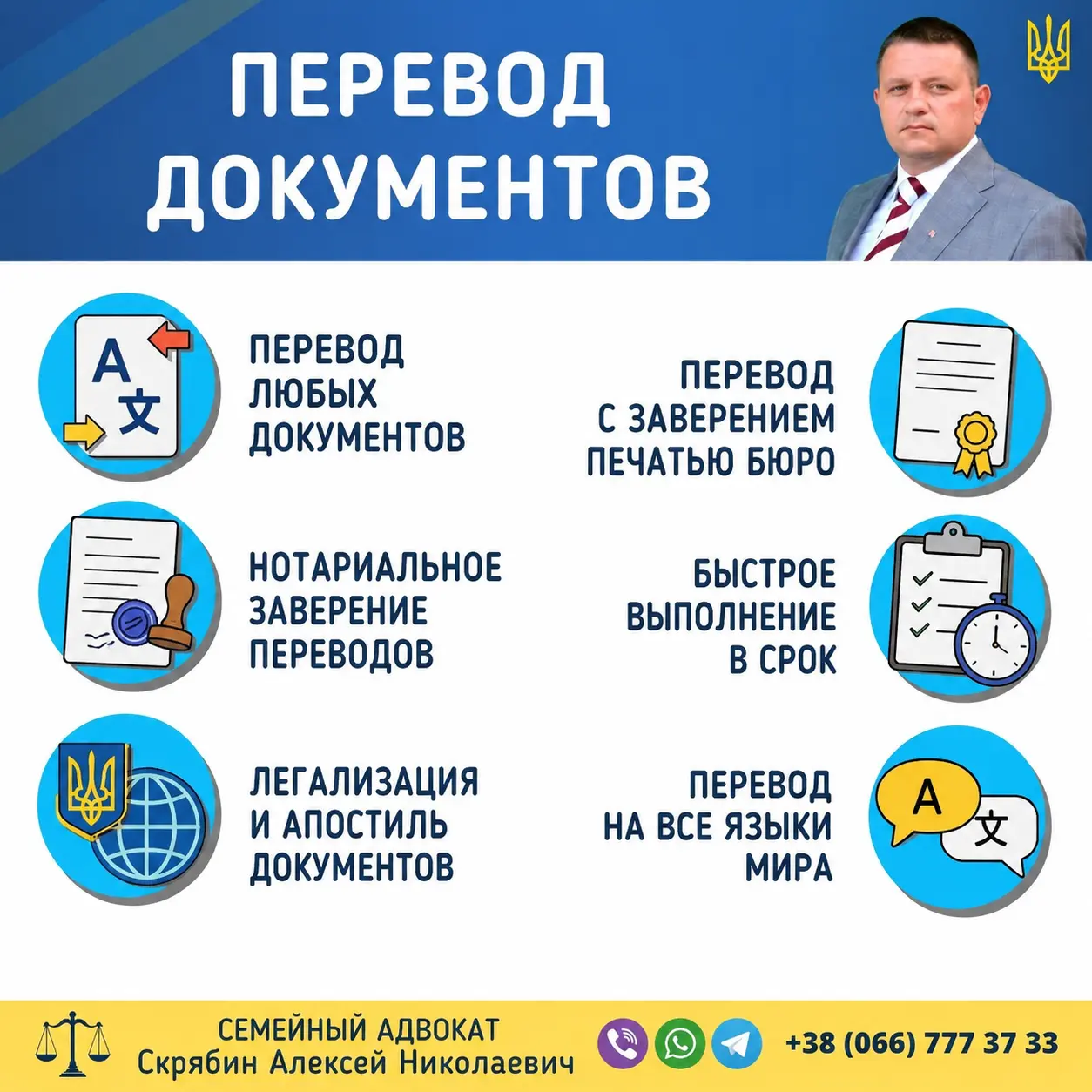 Перевод документов с нотариальным заверением и апостилем