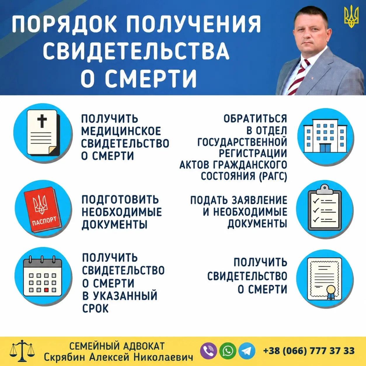 Получить свидетельство о смерти в Украине через адвоката