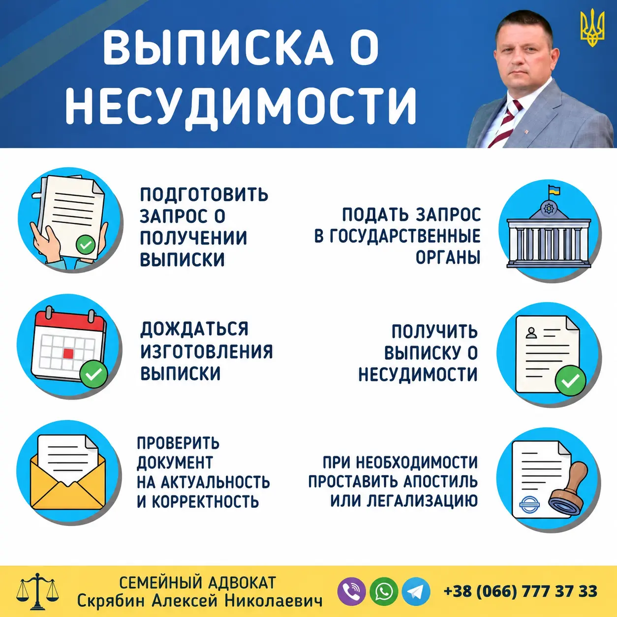 Выписка о несудимости для оформления документов в Украине и за границей